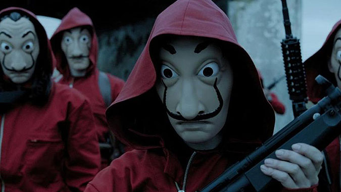 西班牙Netflix纸钞屋营销运动 证券市场艺术品