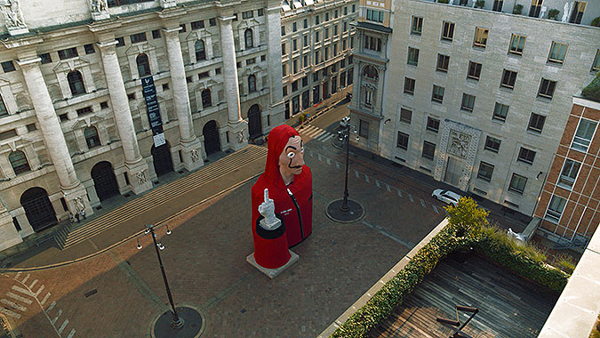 西班牙Netflix纸钞屋营销运动 证券市场艺术品