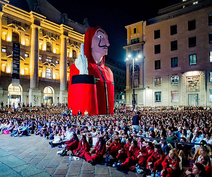 西班牙Netflix纸钞屋营销运动 证券市场艺术品